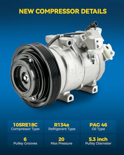 Image of PHILTOP C2768 Air Conditioner AC Compressor with Clutch for Honda Accord 2013-2017 3.5L,Crosstour 2013-2015 3.5L, Acura RDX 2016-2018