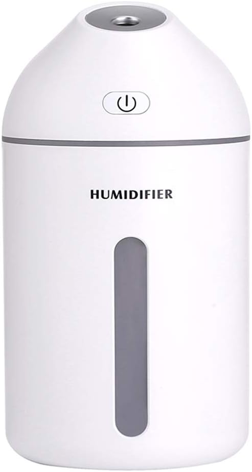 Baiher Portable Car Air Humidifier,Mini Travel Cool Mist Diffuser,11oz(White)