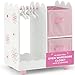 Emily Rose 18 Inch Doll Furniture | Floral Design Open Wardrobe 18 Inch Doll Closet, Includes 3 Wooden Doll Clothes Hangers | Fits American Girl Doll Clothes