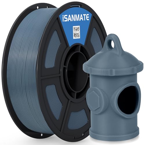 Image of iSANMATE ASA Filament 1.75mm Bluish-Grey 1KG, UV & Weather Resistant 3D Printer Filament Perfect for Outdoor Functional Parts, Dimensional Accuracy + /- 0.02mm, 1kg Spool (2.2lbs)