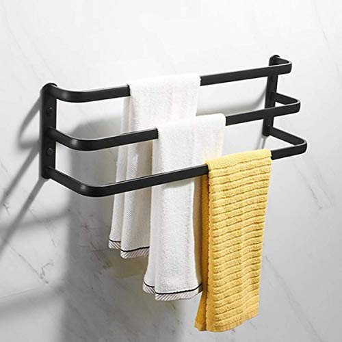 Toallero de baño de aluminio para solucionar la falta de espacio en paredes de aseo 4