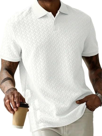 Image of Trillion Jaqquard Men's Polo T Shirt for Men (Polyester Blend | Regular Fit)