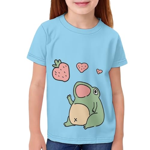 Image of JEOCODY Boys Girls Graphic Tees Funny 3D Printed Short Sleeve T-Shirts 3-16T
