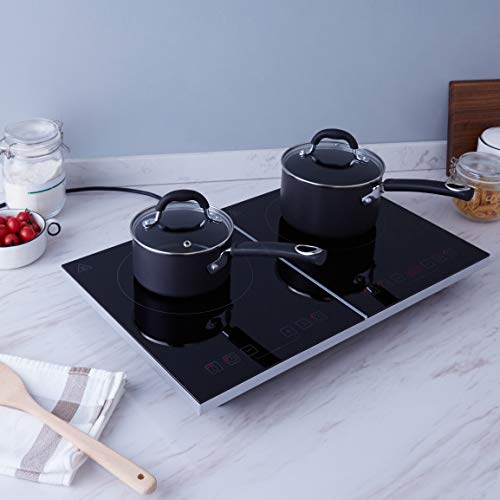Amazon Basics Cuisinière double à induction avec écran...