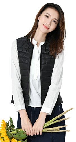 CHARTOU Women's Winter Ultralight Collarless Outdoor Puffer Down Short Vest Waistcoat2