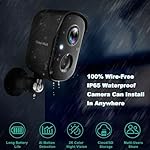 Security Cameras Wireless Outdoor, 2K Battery Powered AI Motion Detection Spotlight Siren Alarm WiFi Surveillance Indoor Home Camera, Color Night Vision, 2-Way Talk, Waterproof, Cloud/SD Storage - Image 2