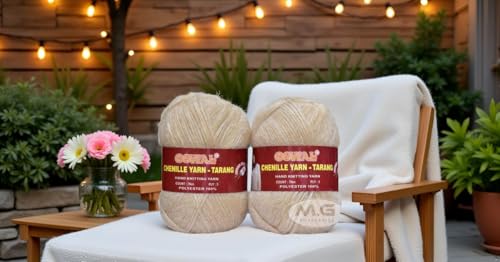 Image of M.G ENTERPRISE Os wal Tarang Knitting Wool Yarn, Soft Fancy Feather Wool Ball Light Skin 400 gm Best Used with Knitting Needles, Soft Fancy Wool Crochet NeedlesWool Yarn for Knitting.