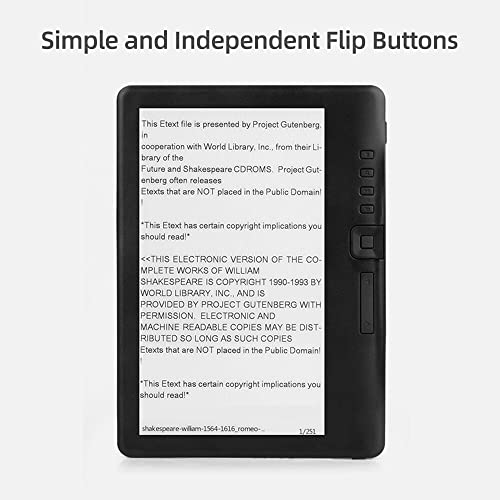 image for Tignapoo Portable E-Book Reader 7 inch Multifunctional E-Reader 8GB Me