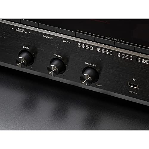 Denon DRA-800H Stereo Receiver und Verstärker, Alexa Kompatibel, 5 HDMI Eingänge, Phono-Eingang...