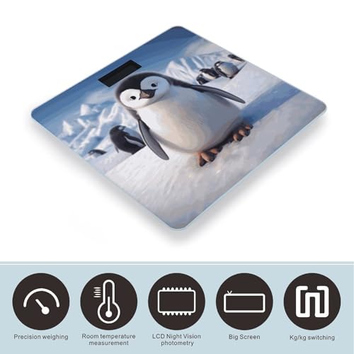 Báscula digital para baño con diseño pingüino Cute miniatura 3