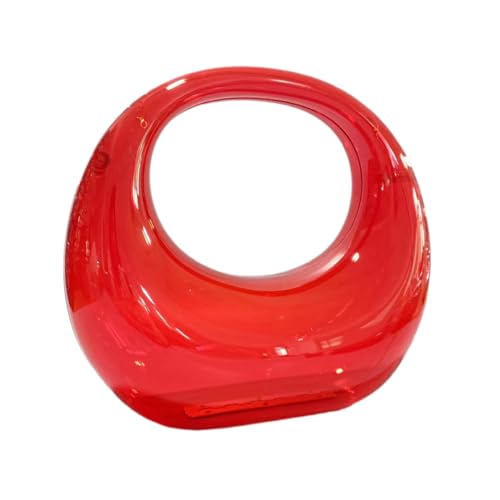 Image of Acrylic Evening Clutch Purse Top-handle Moon Hobo Bag, Elegant Marble Handbag for Wedding Cocktail Party