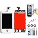 Mobilevie - Schermo LCD Retina + Vetro Touch su Telaio, per iPhone 4S, Colore: Bianco + Strumenti
