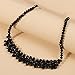 Bethynas Vintage Black Crystal Choker Necklace Braided Wide Collar Necklace Sexy Diamond-cut Crystal Necklace Prom Party Festival Accessories for Women (Black 1)