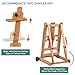 VISWIN Studio H-Frame Easel, Tilting Flat & Adjustable Beech Wood Art Easel for Painting, Movable Large Easel Stand for Adults, Artists, Hold 1 or 2 Canvas up to 78