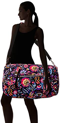 Vera Bradley Women's Signature Cotton Lay Flat Travel Duffel Travel Bag, Foxwood, One Size