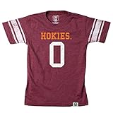Wes and Willy Youth Boys College Sports Fan Short Sleeve Jersey Print T-Shirt Sizes 8-20 (Virginia Tech Hokies, Large) Maroon
