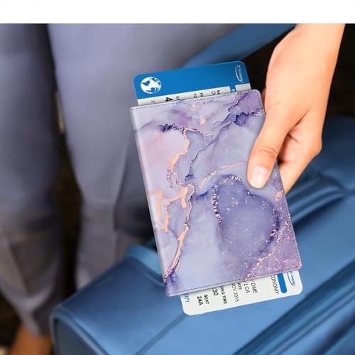 Image of FINTIE Passport Holder, Slim Travel Wallet RFID Blocking Card Case Cover Passport Cover Protector Essentials with Credit Card Slots for Women /Men | Slim