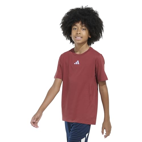 Image of Adidas Boys Short Sleeve Raglan Poly Tee