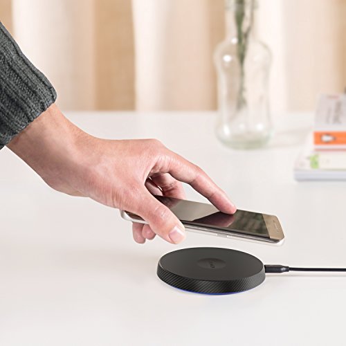Image of anker wireless charger, powertouch 5 for galaxy note 5, s7 /s7 edge /s6 /s6 edge /s6 edge+, nexus 4 /5 /6 /7, nokia lumia 920, lg optimus vu2, htc 8x /droid dna and more- Black