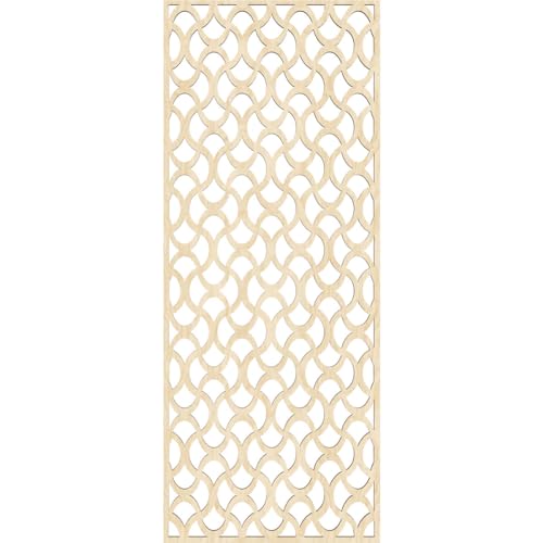 Image of Resort Decorative Pierced Fretwork Wood Wall Panels, 15 3 /8 inchW x 39 3 /8 inchH x 3 /8 inchT, Birch