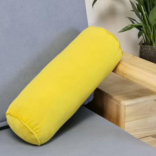 UWOBTN Cojín Cilíndrico Terciopelo, 15x40/80x20cm Suave Almohada Cervical Larga con Funda Extraíble,para Cuello/Lumbar/Rodillas Cojín de Tubo para Dormir, Silla, Coche, Sofá Cama(A8,10x45cm/4x17in)