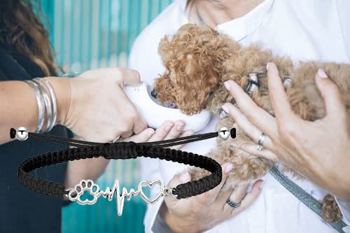 Image of KUIYAI Vet Gift Vet Tech Gift Dog Owner Gift Pet Lover Gift Veterinarian Assistant Gift Dog Paw Bracelet Always Remember Gift (AlwaysVetBr-black)