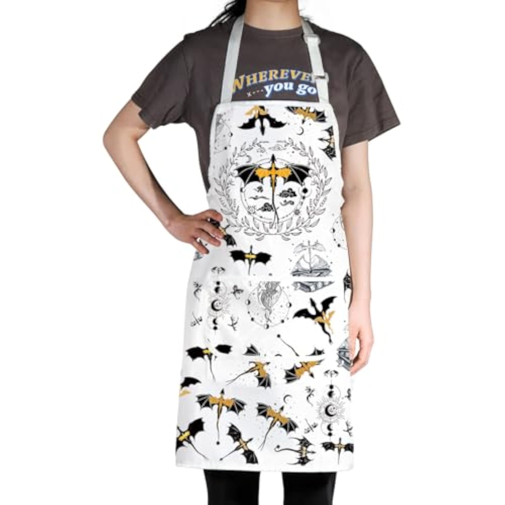Fourth Wing Kitchen Apron, Dragon Rider Inspired Gift