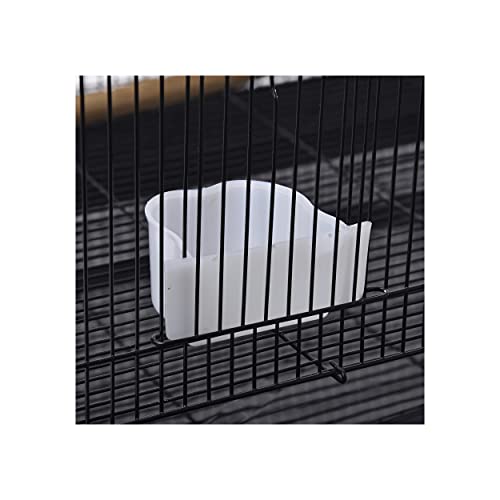 Image of Wide Way Birds Feeding Plastic Cup | for 2 Ft Cage Hanging Type (Pack of 10, 200ml), Food Feeder Bowl for Love Birds, Finches, Cockatiel, Pigeon