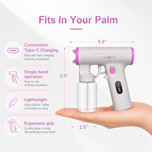 Image of Cordless Spray Tan Machine, Rechargeable Handheld Spray Tan Gun with USB-C Charging, 55W Brushless Motor, Adjustable Vertical & Horizontal Spray Pattern, Portable Self Tanner for Home, Travel & Salon