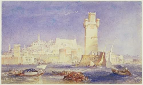 Affiche toile Rhodes de Turner 60x90cm pour illuminer un mur sombre et impersonnel
