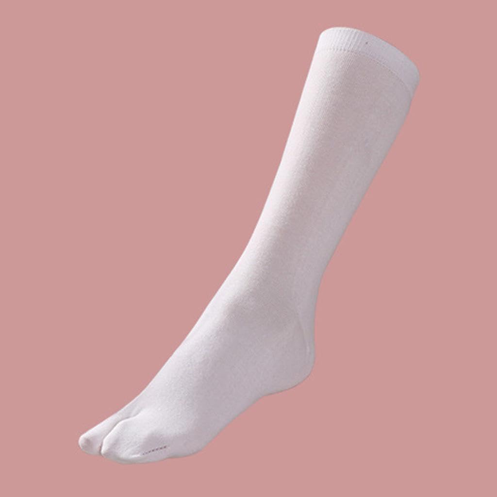 2xSandal Socks Tabi Toe Socks for Geta Kimono Flip Flop White