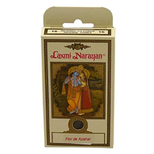 KERALA Incienso Laxmi Narayana Conos, con Aroma de Flor de Azahar. 16 Conos