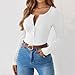 Long Sleeve Shirts for Women Henley Button Up Tops Ribbed Knit Slim Fit Fall Basic Tee 2025 Casual Trendy Clothes