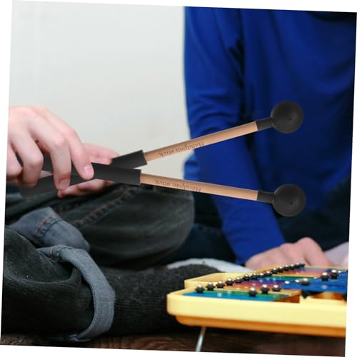 2 baquetas largas madera y goma para percusión miniatura 4