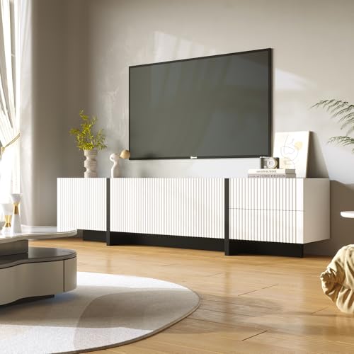 VIEKOS Mueble para TV de 190 cm con 3 puertas