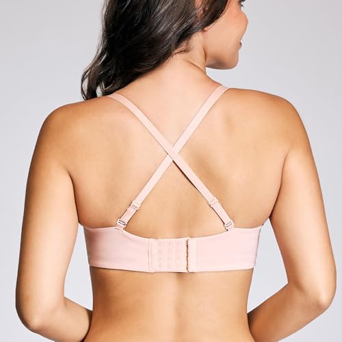 Image of NYKD NYB027 Cotton Padded Wired Multiway Strapless Bra Anti Slip Seamless Bonded Neckline Detachable Straps (Plus