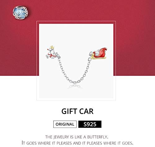 Clip Lock Spacer Stopper Charm Bead Love Heart Charm Bracelets for Women 925 Sterling Silver Safety Chain Charms for Pandora Bracelets - Image 2