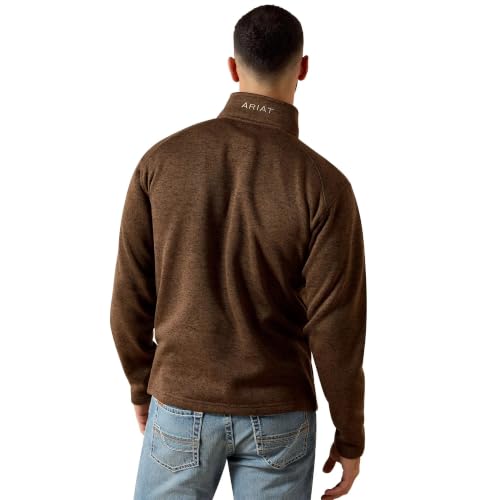 Image of ARIAT Men Caldwell 1 /4 Zip Sweater, Medium, Carafe