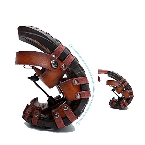 JEBU Men's Outdoor Sports Travel Leisure Hiking Beach Closed Toe Fisherman Sandals Slippers4