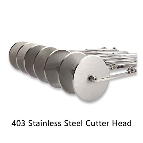 7 Wheel Pastry Cutter, Stainless Steel Expandable Pizza Slicer, Multi-Round Dough Pastry Knife Baking Cutter Roller Cookie Dough Cutter Divider