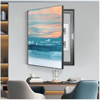 HSYFdy Electrical Panel Cover Decorative, Breaker Box Cover Decorative, Meter Box Decorative Painting, Wall Mounted Hide Fuse Box Cover Cabinet(F,60x80cm/24x31in)