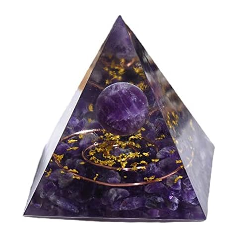 VNSTKWW Moonstone Healing Crystal Chakra Pyramid for Protection,Natural Strength Healing Stone Art Crystal Pyramid Positive Effect Generator(5cm) Cover