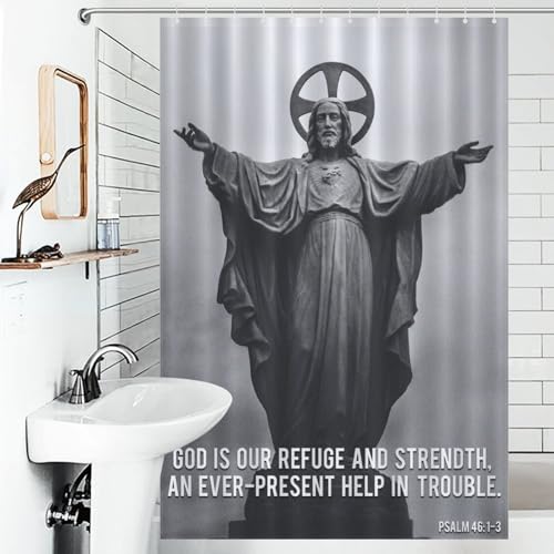 Ensemble de douche Jésus Christ tissu lavable haute qualité
