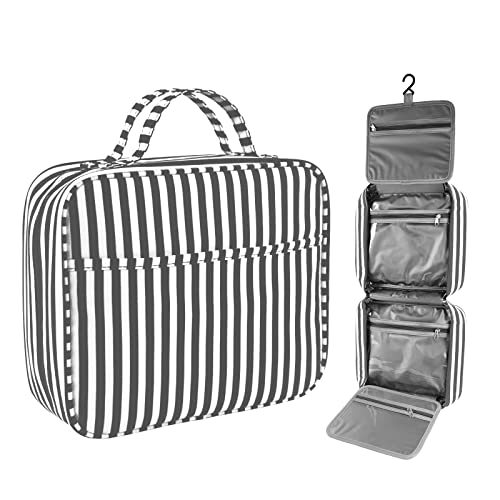 Cocopa Hanging Travel Toiletry Bag, Toiletry Bag For Women And Men, Water-Resistant Travel Makeup Bag With Hanging Hook,Travel Toiletry Organizer For Shampoo, Accessories,Toiletries(Grey) #TOP20