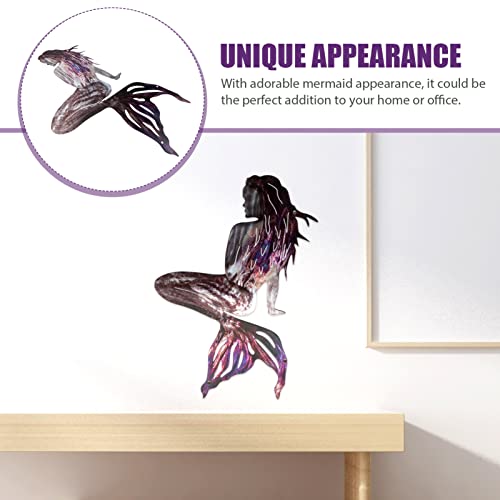 Yardwe Metal Mermaid Wall Art Hanging Decor Ocean Theme Metal Wall Decoration for Living Room Bedroom Office Patio - Image 3