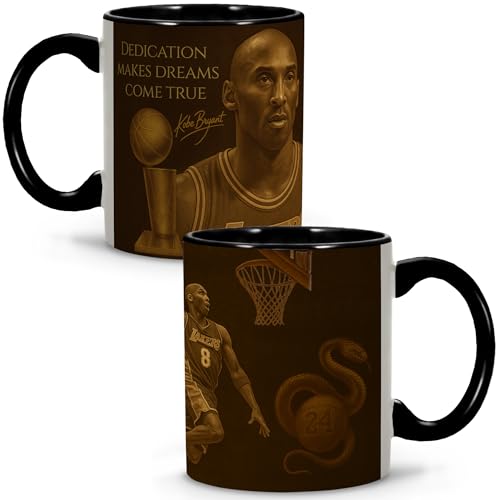 Taza Kobe Leyendas del Deporte. Tazas Desayuno. Dia del padre Regalos Originales para Amigo Invisible. Colección Única Leyendas. Taza 330ml. Kobe