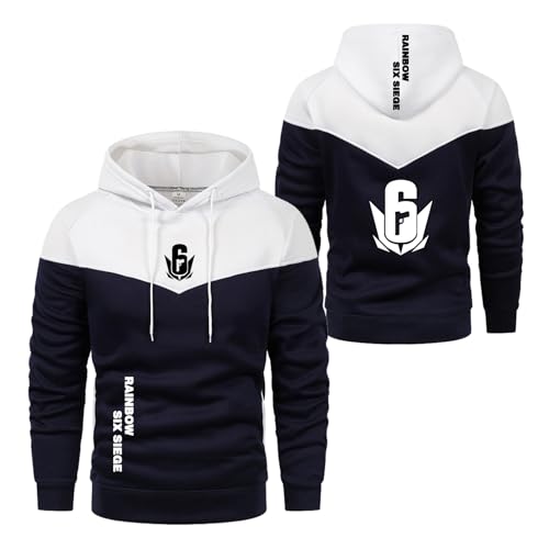FBWZSAG Sudadera con Capucha Estampada para Hombre para R.a.in.bo.w S.IX S.ie.g.e Ropa Deportiva Sudaderas Y Ropa De Gimnasia Sudadera con Capucha Camisetas-BaiS||L