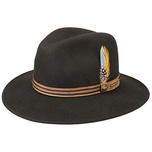 Preisvergleich Produktbild Stetson Barnaco Traveller VitaFelt Hut Herren - Filzhut wasserabweisend und knautschbar - Handmade in USA - Herrenhut mit Ledergarniturband (Kopfhöhe ca. 11 cm) - Herbst / Winter