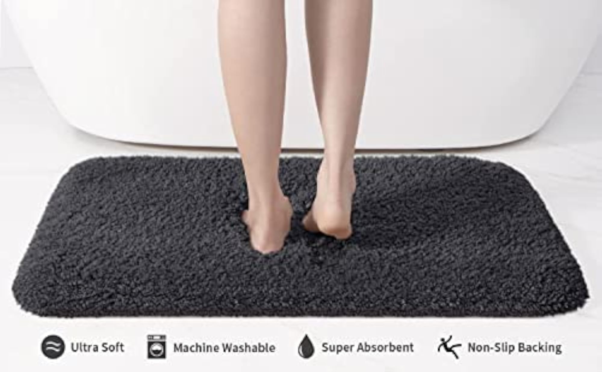 TPR Rubber Backing Non Skid Mat, Grey