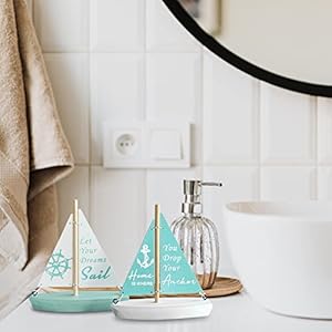 Wooden Nautical Decoration-Beach Decor - Handcrafted Sailing Boat Ornaments Cute Sailboat Models Easy to Decorate Suitable for Home Bedroom Office Bathroom Desktop Decoration 2 Pcs Wooden Nautical Decoration Beach Decor Handcrafted Sailing Boat Ornaments Cute Sailboat Models Easy to Decorate Suitable for Home Bedroom Office Bathroom Desktop Decoration 2 Pcs